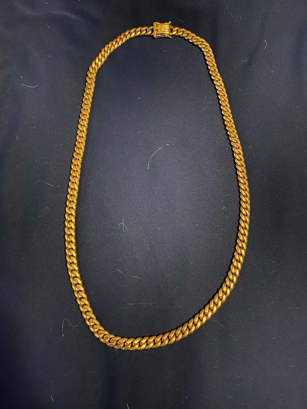 GLD Shop 18K Gold Plated Cuban Link Chain Necklace Vintage Jewelry